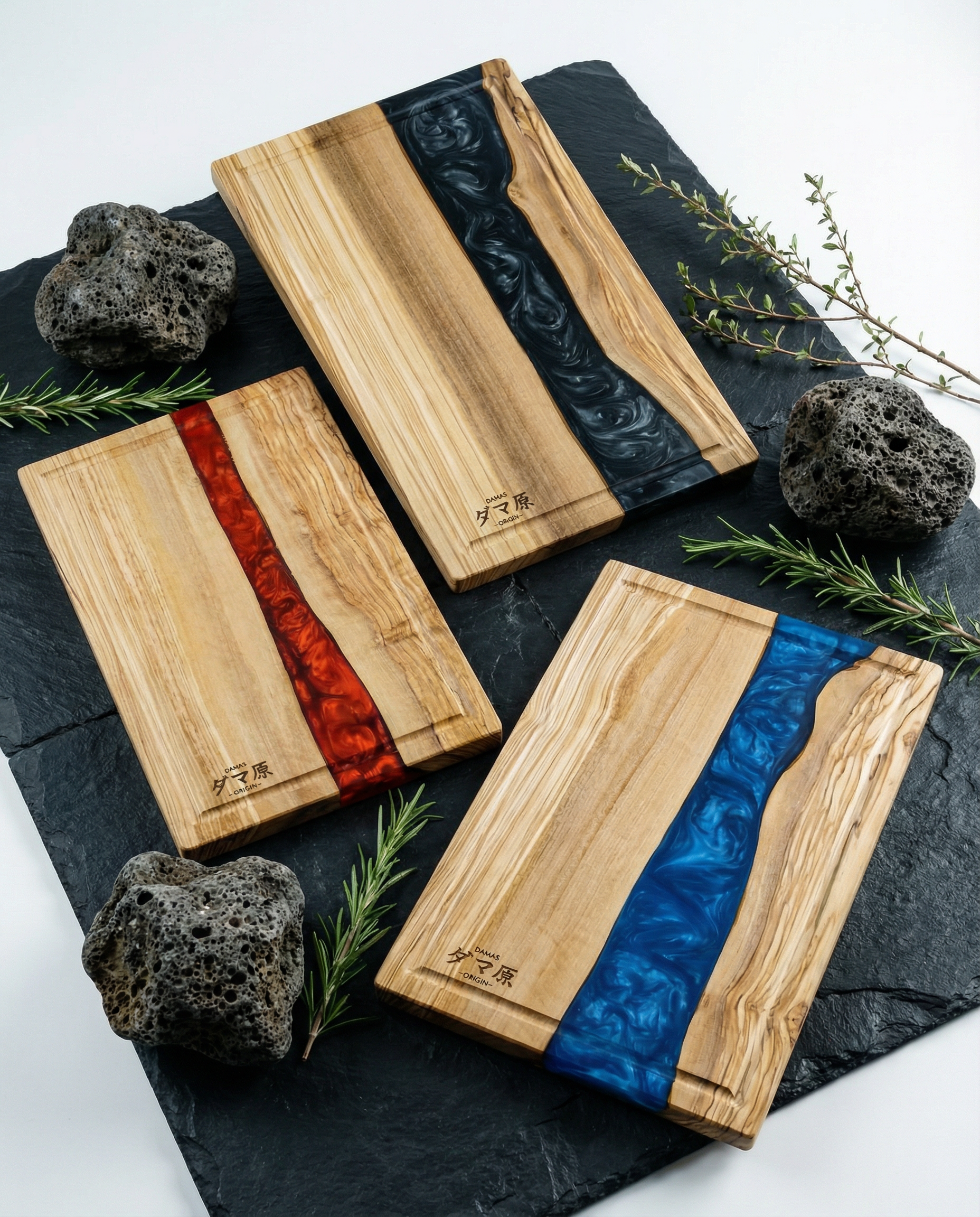Artisan Cutting Board – Resin & Olive Wood