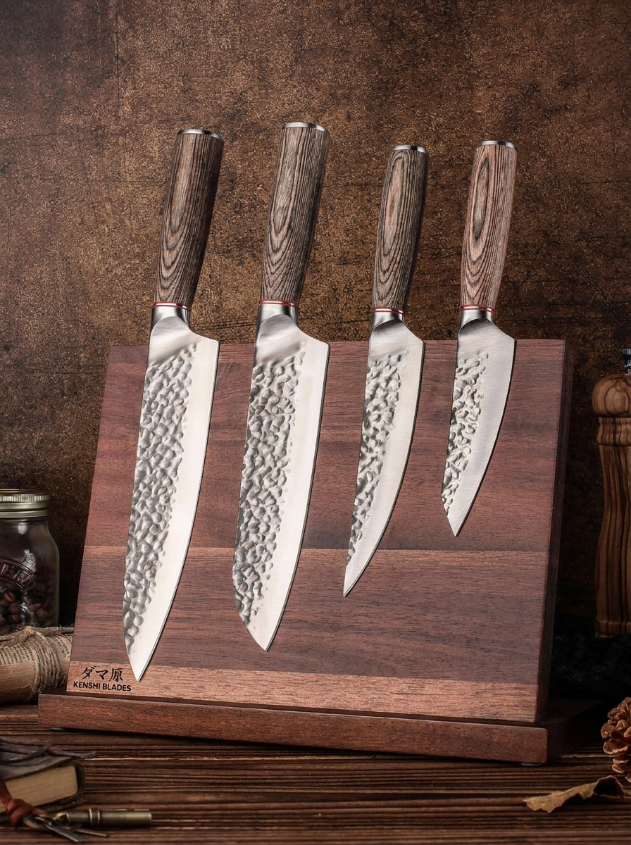Natural Acacia Wood Magnetic Knife Stand