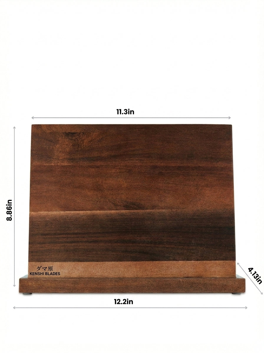 Natural Acacia Wood Magnetic Knife Stand