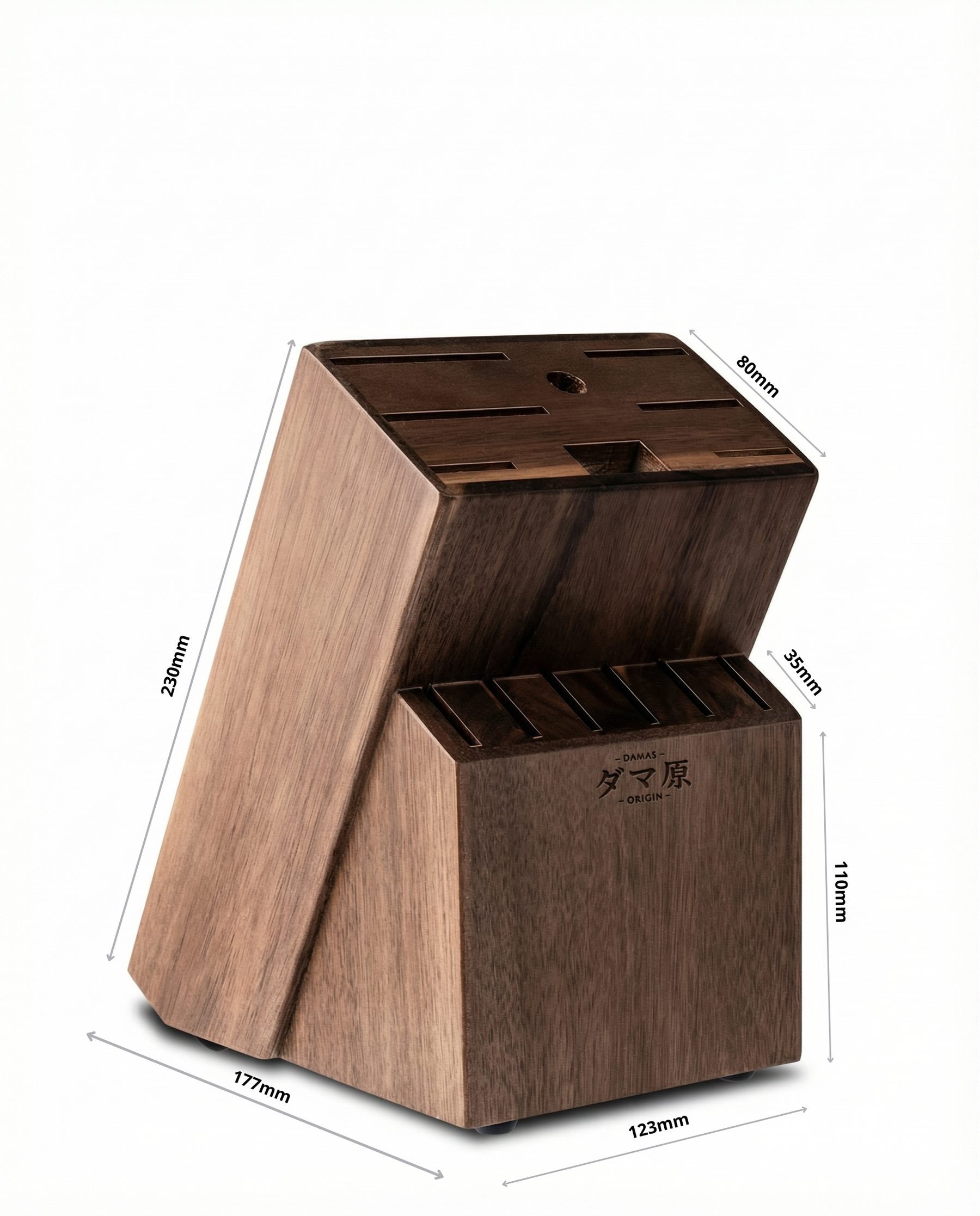 14-Slot Knife Block - Rubberwood